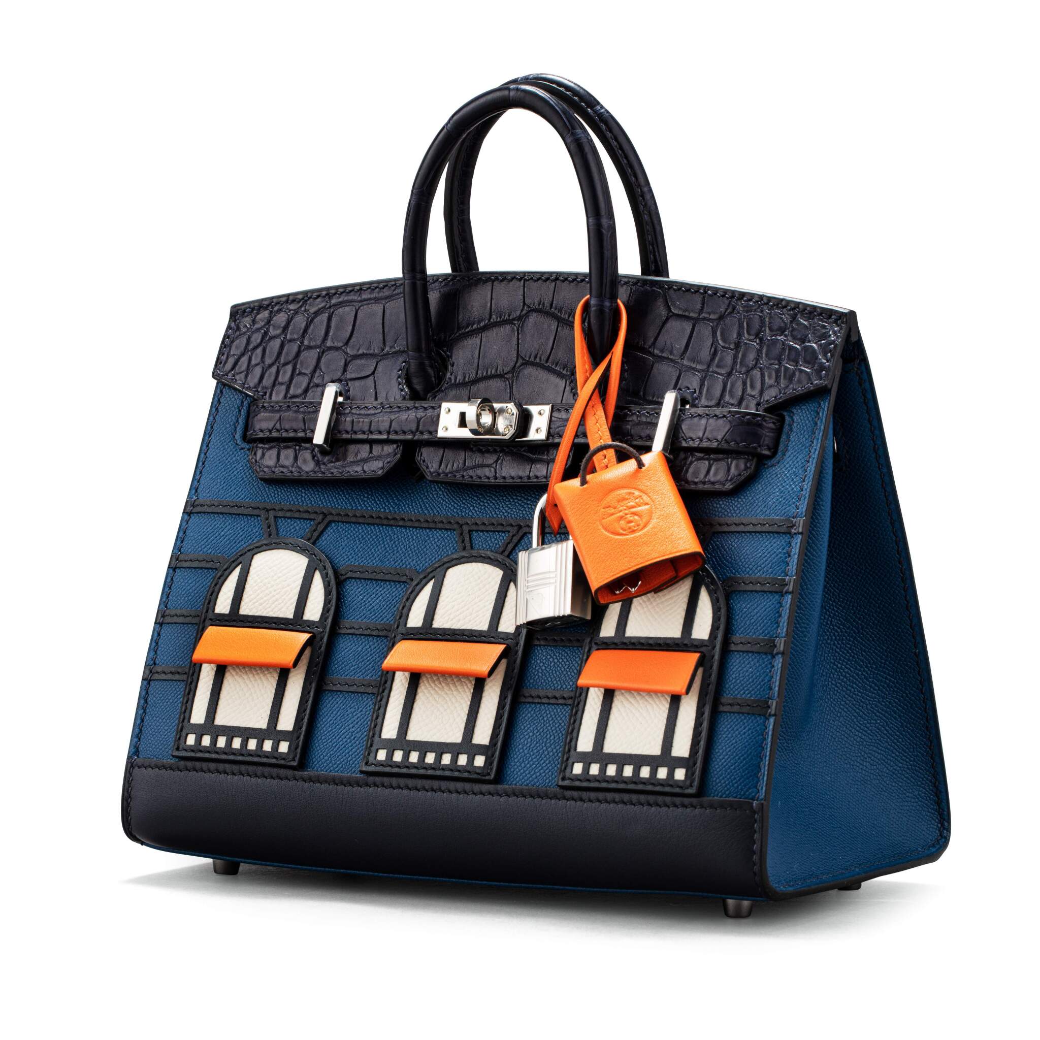 Birkin Faubourg Sellier 20 en édition limitée en cuir Veau Madame, alligator mat, sombrero, Epsom et Swift avec finitions en palladium, 2019