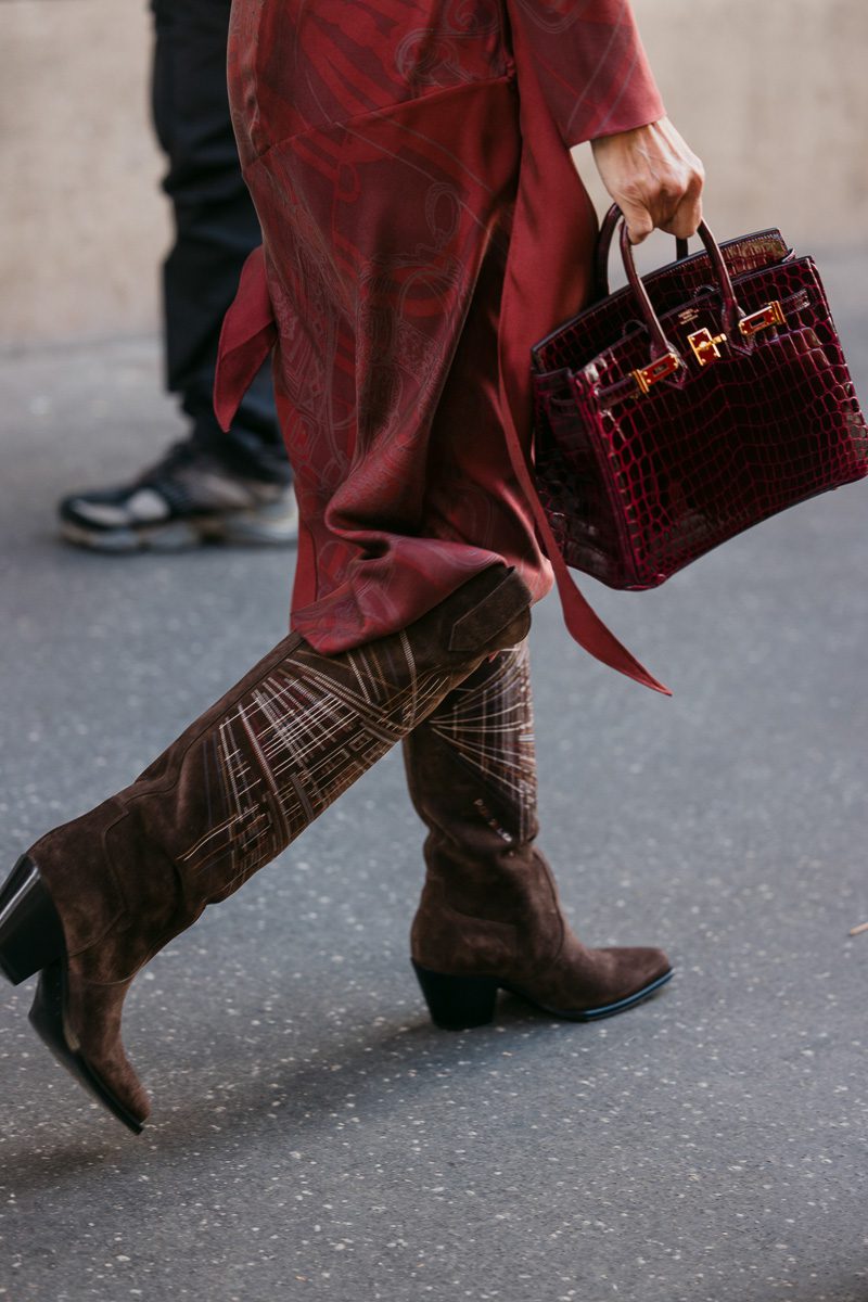 Hermes Birkin 35 Diamond Bordeaux Porosus Crocodile Bag