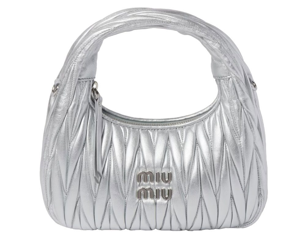 Miu Miu Wander Bag sac argente