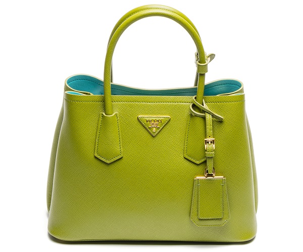 Prada Double Saffiano Cuir Edera Anice