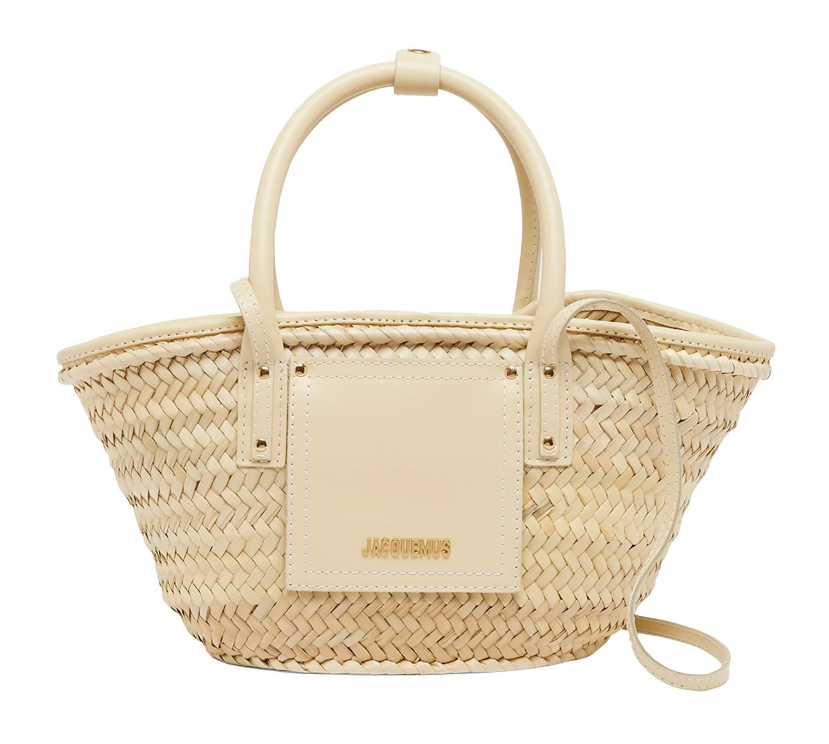 jacquemus Le Petit Panier Soli Wicker Top Handle Bag